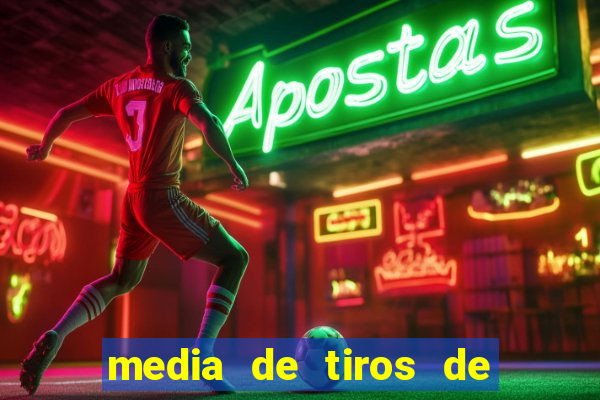 media de tiros de meta por jogo